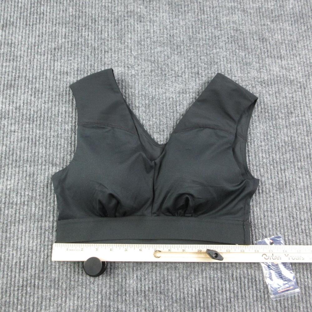 Tommie Copper Sports Bra Womens L Black Compression Lined Mesh High Support NWT